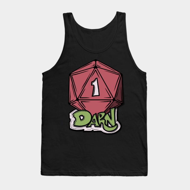 Darn. - Pink Tank Top by Fighter Guy Studios